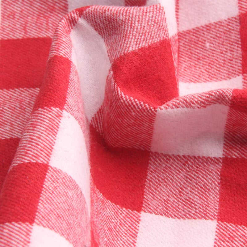 YAKA Pet Dog Bandana Triangle Bibs Scarf, Double-Cotton Plaid Printing Kerchief Set Accessories for Small and Medium Dog (Small/Neck Circumference suitable8.6-15inch, Black and White lattices) - Image 3